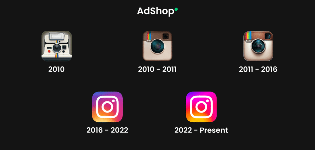 instagram logos over years