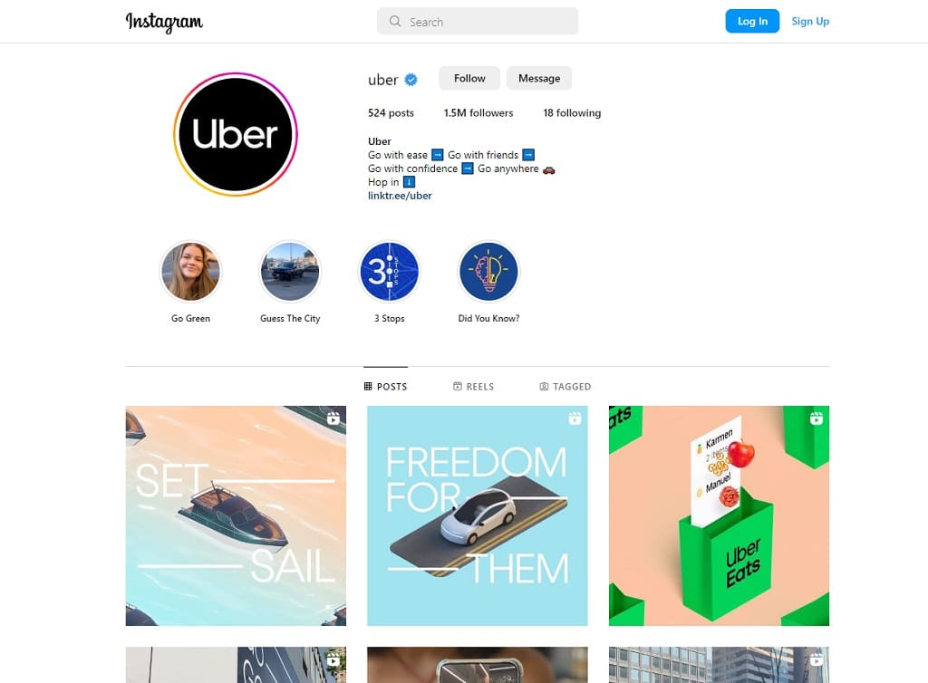 Uber Instragram